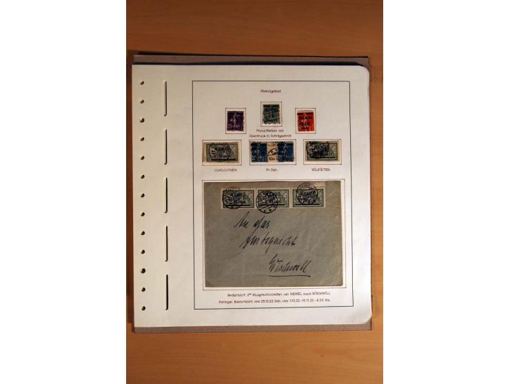 1830/1939, Stempel-und Markensammlung ab Vorphila mit etwas Preußen und Deutsches Reich auf Albenseiten mit Beschriftung, dab