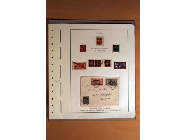 1830/1939, Stempel-und Markensammlung ab Vorphila mit etwas Preußen und Deutsches Reich auf Albenseiten mit Beschriftung, dab
