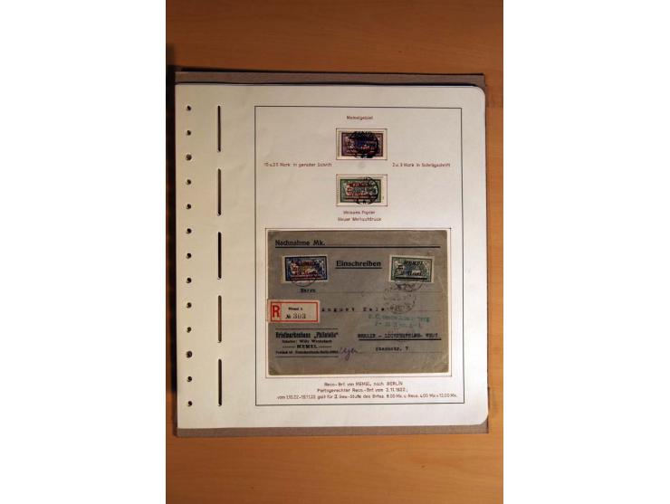 1830/1939, Stempel-und Markensammlung ab Vorphila mit etwas Preußen und Deutsches Reich auf Albenseiten mit Beschriftung, dab