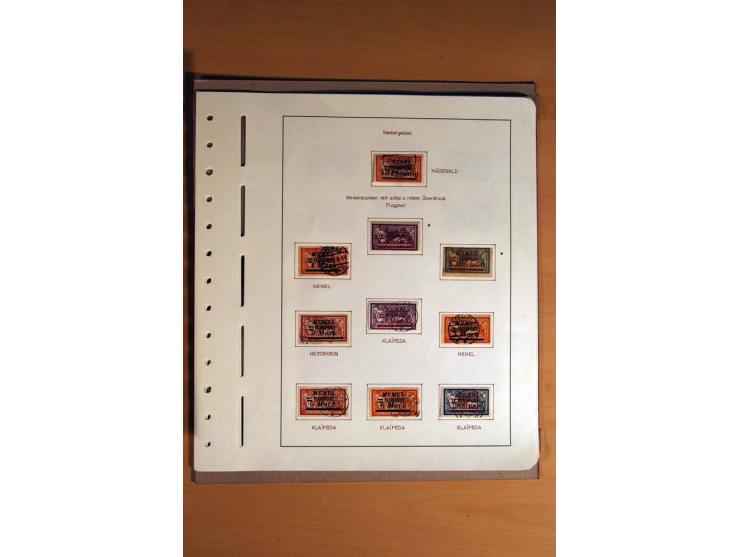 1830/1939, Stempel-und Markensammlung ab Vorphila mit etwas Preußen und Deutsches Reich auf Albenseiten mit Beschriftung, dab