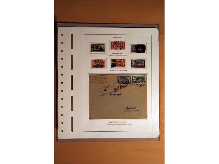 1830/1939, Stempel-und Markensammlung ab Vorphila mit etwas Preußen und Deutsches Reich auf Albenseiten mit Beschriftung, dab
