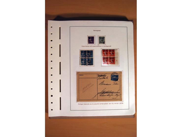 1830/1939, Stempel-und Markensammlung ab Vorphila mit etwas Preußen und Deutsches Reich auf Albenseiten mit Beschriftung, dab