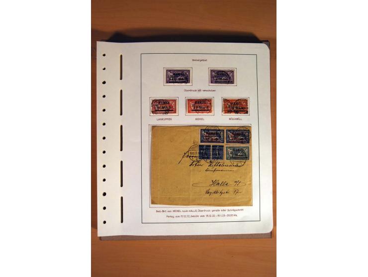 1830/1939, Stempel-und Markensammlung ab Vorphila mit etwas Preußen und Deutsches Reich auf Albenseiten mit Beschriftung, dab
