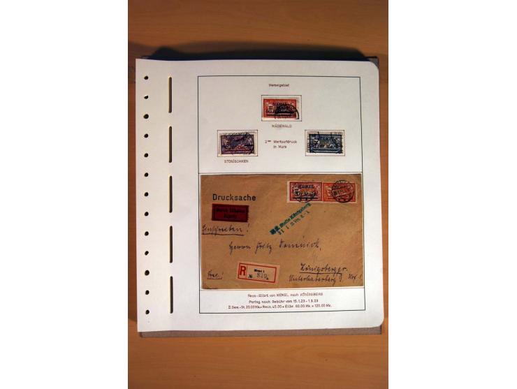 1830/1939, Stempel-und Markensammlung ab Vorphila mit etwas Preußen und Deutsches Reich auf Albenseiten mit Beschriftung, dab