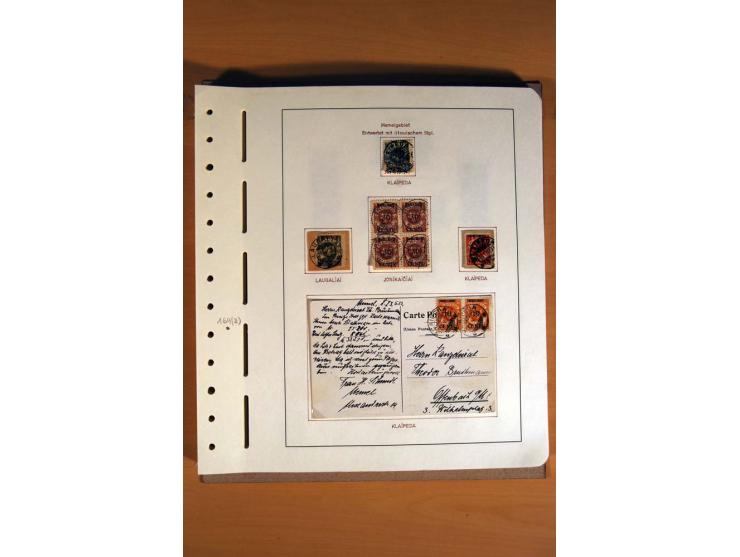 1830/1939, Stempel-und Markensammlung ab Vorphila mit etwas Preußen und Deutsches Reich auf Albenseiten mit Beschriftung, dab