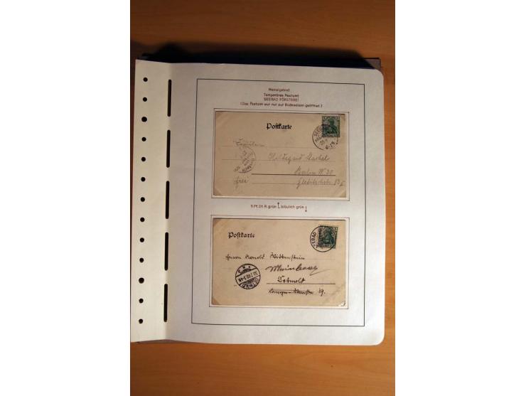 1830/1939, Stempel-und Markensammlung ab Vorphila mit etwas Preußen und Deutsches Reich auf Albenseiten mit Beschriftung, dab