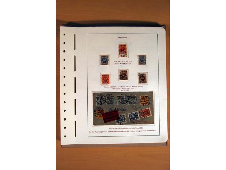 1830/1939, Stempel-und Markensammlung ab Vorphila mit etwas Preußen und Deutsches Reich auf Albenseiten mit Beschriftung, dab
