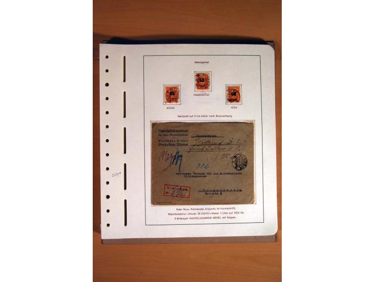 1830/1939, Stempel-und Markensammlung ab Vorphila mit etwas Preußen und Deutsches Reich auf Albenseiten mit Beschriftung, dab
