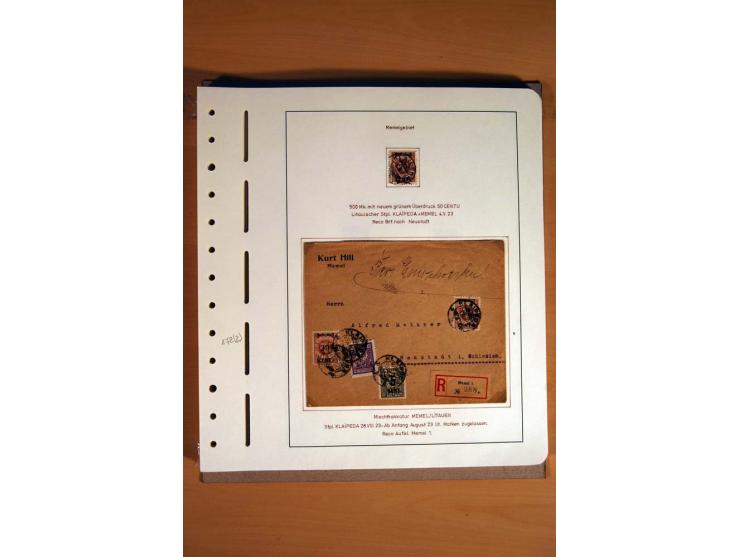 1830/1939, Stempel-und Markensammlung ab Vorphila mit etwas Preußen und Deutsches Reich auf Albenseiten mit Beschriftung, dab