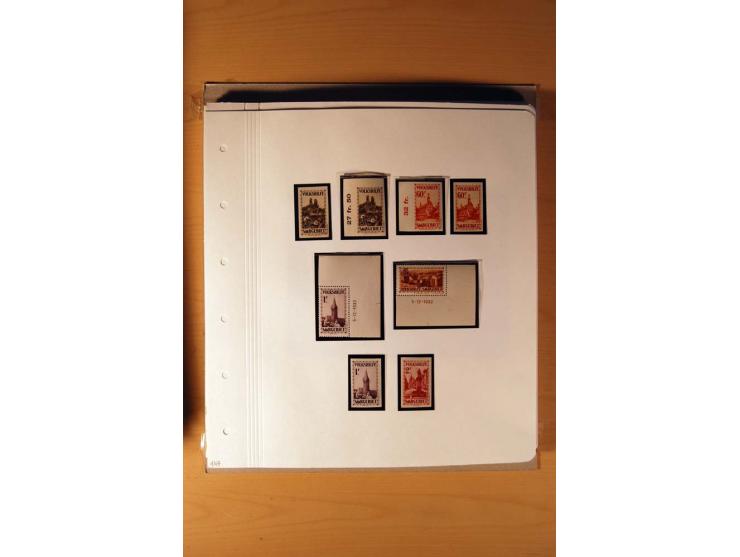 1920/34, ungebrauchte und postfrische sehr umfangreiche Sammlung mit einer Vielzahl von Aufdrucktypen, Abarten, ungezähnten W