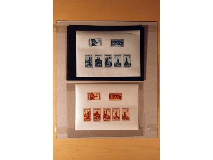 1920/34, ungebrauchte und postfrische sehr umfangreiche Sammlung mit einer Vielzahl von Aufdrucktypen, Abarten, ungezähnten W