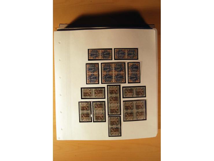 1920/34, ungebrauchte und postfrische sehr umfangreiche Sammlung mit einer Vielzahl von Aufdrucktypen, Abarten, ungezähnten W
