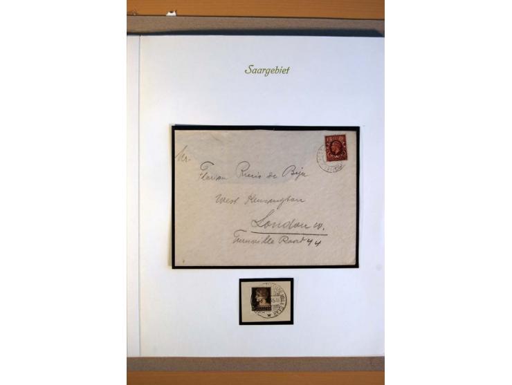 FELDPOST DER ABSTIMMUNGSTRUPPEN: 1935, 10 Briefe und 1 Briefstück, dabei R-Brief der schwedischen Truppen sowie Ortsbrief von