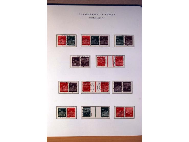 1949/89, gestempelte Sammlung Zusammendrucke mit vielen guten Kombinationen und einigen Briefen, einige Stempel fraglich und 