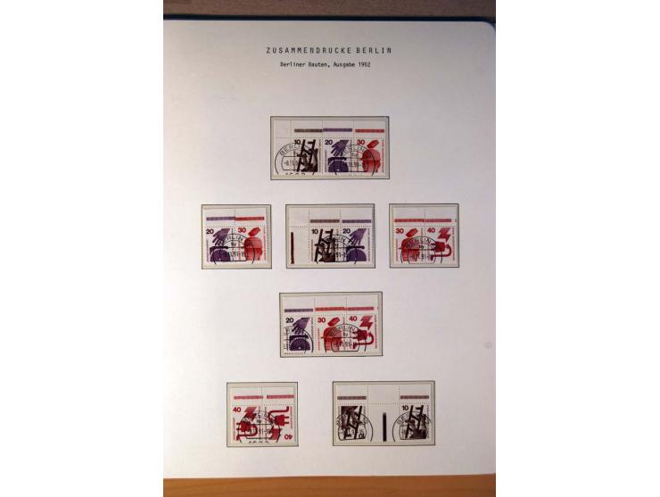 1949/89, gestempelte Sammlung Zusammendrucke mit vielen guten Kombinationen und einigen Briefen, einige Stempel fraglich und 