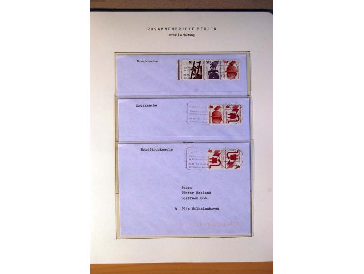1949/89, gestempelte Sammlung Zusammendrucke mit vielen guten Kombinationen und einigen Briefen, einige Stempel fraglich und 