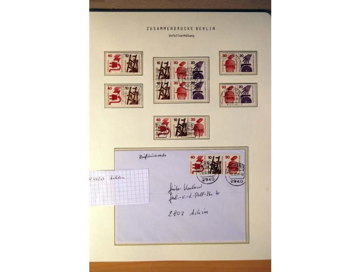 1949/89, gestempelte Sammlung Zusammendrucke mit vielen guten Kombinationen und einigen Briefen, einige Stempel fraglich und 