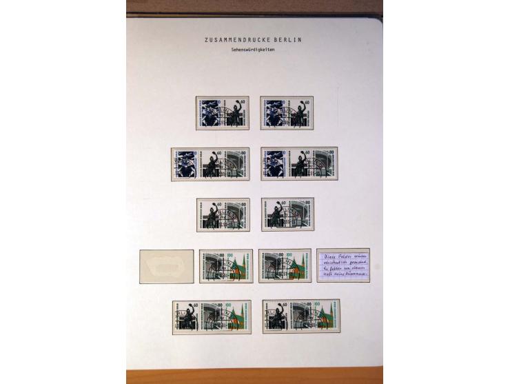 1949/89, gestempelte Sammlung Zusammendrucke mit vielen guten Kombinationen und einigen Briefen, einige Stempel fraglich und 
