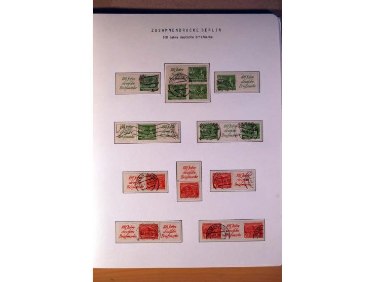 1949/89, gestempelte Sammlung Zusammendrucke mit vielen guten Kombinationen und einigen Briefen, einige Stempel fraglich und 