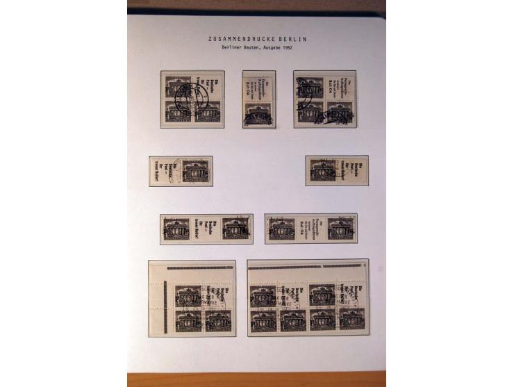 1949/89, gestempelte Sammlung Zusammendrucke mit vielen guten Kombinationen und einigen Briefen, einige Stempel fraglich und 