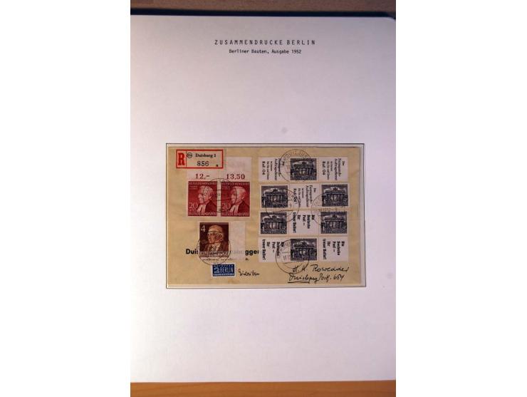 1949/89, gestempelte Sammlung Zusammendrucke mit vielen guten Kombinationen und einigen Briefen, einige Stempel fraglich und 