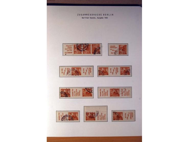 1949/89, gestempelte Sammlung Zusammendrucke mit vielen guten Kombinationen und einigen Briefen, einige Stempel fraglich und 