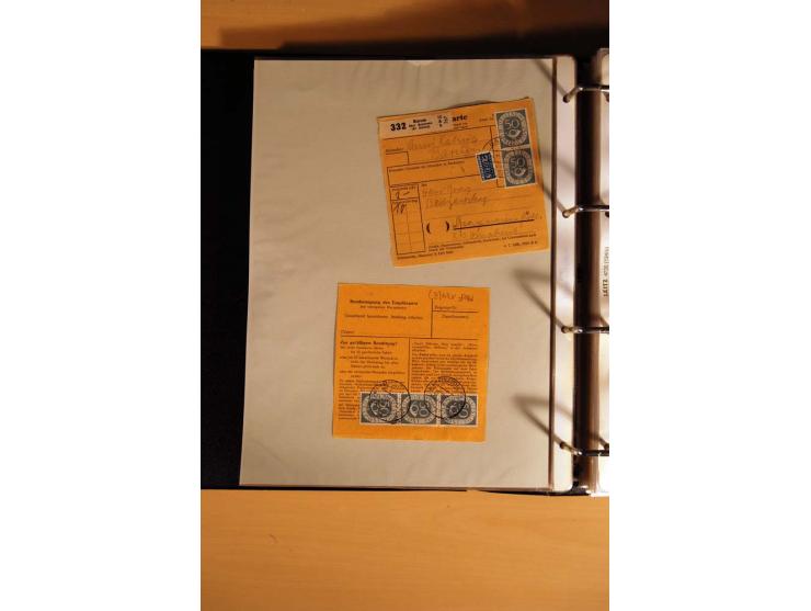 1951, POSTHORN, umfangreiche Sammlung mit einigen hundert Briefen, Karten und Paketkarten in 6 Ordnern inkl. 1 Band Ganzsache