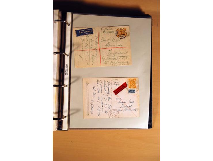1951, POSTHORN, umfangreiche Sammlung mit einigen hundert Briefen, Karten und Paketkarten in 6 Ordnern inkl. 1 Band Ganzsache