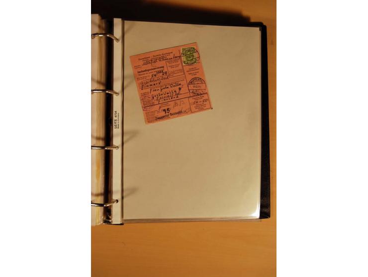 1951, POSTHORN, umfangreiche Sammlung mit einigen hundert Briefen, Karten und Paketkarten in 6 Ordnern inkl. 1 Band Ganzsache
