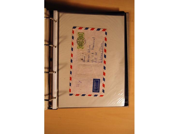 1951, POSTHORN, umfangreiche Sammlung mit einigen hundert Briefen, Karten und Paketkarten in 6 Ordnern inkl. 1 Band Ganzsache