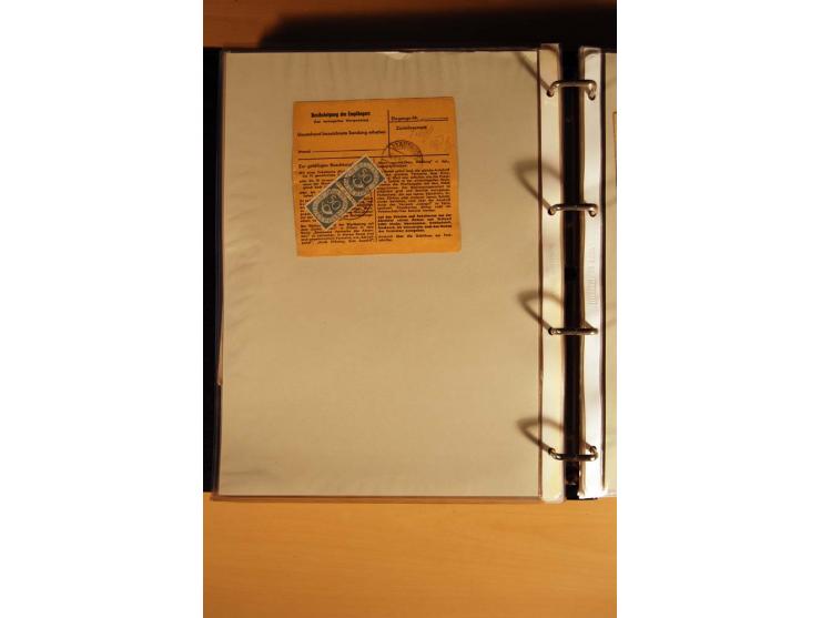 1951, POSTHORN, umfangreiche Sammlung mit einigen hundert Briefen, Karten und Paketkarten in 6 Ordnern inkl. 1 Band Ganzsache