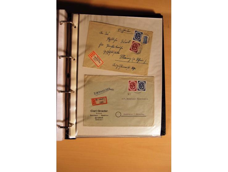 1951, POSTHORN, umfangreiche Sammlung mit einigen hundert Briefen, Karten und Paketkarten in 6 Ordnern inkl. 1 Band Ganzsache