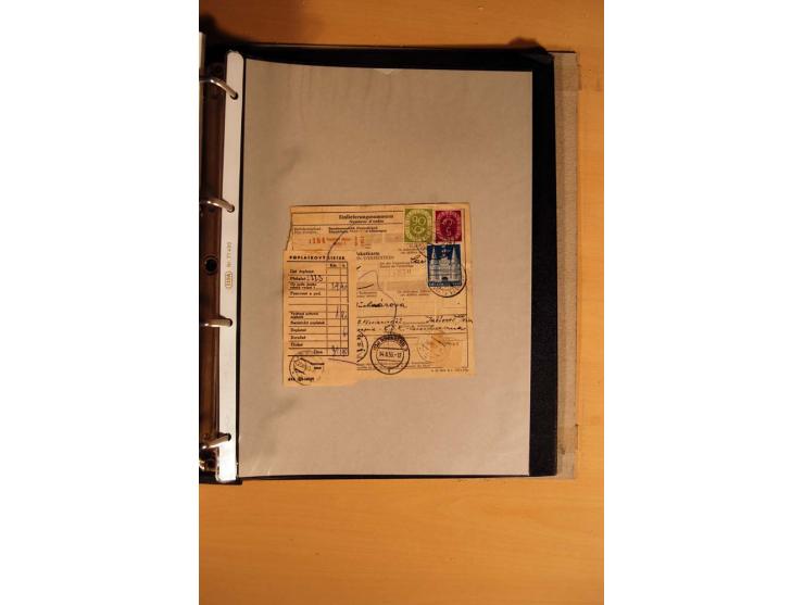1951, POSTHORN, umfangreiche Sammlung mit einigen hundert Briefen, Karten und Paketkarten in 6 Ordnern inkl. 1 Band Ganzsache