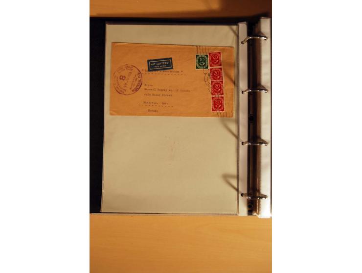 1951, POSTHORN, umfangreiche Sammlung mit einigen hundert Briefen, Karten und Paketkarten in 6 Ordnern inkl. 1 Band Ganzsache
