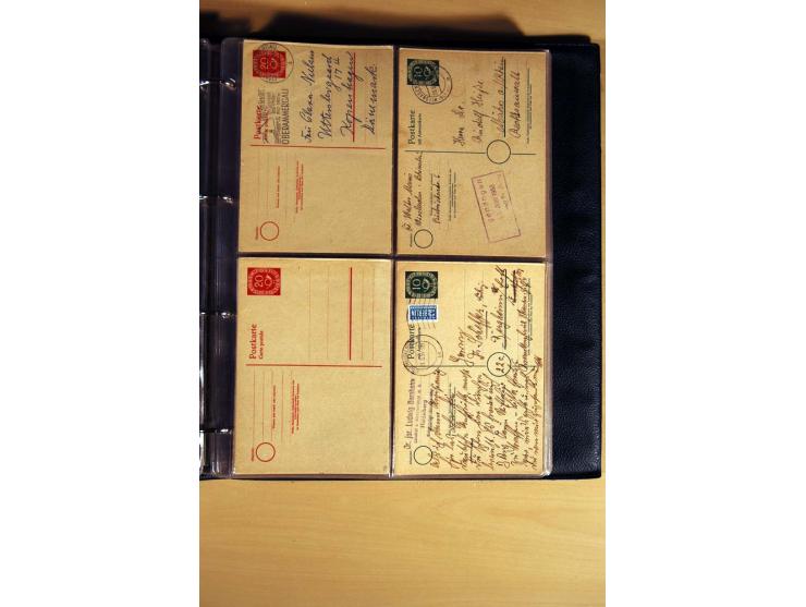 1951, POSTHORN, umfangreiche Sammlung mit einigen hundert Briefen, Karten und Paketkarten in 6 Ordnern inkl. 1 Band Ganzsache