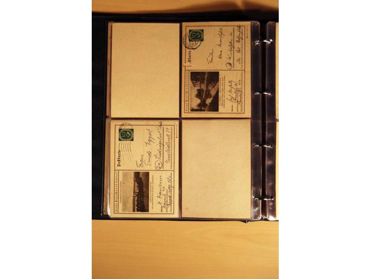 1951, POSTHORN, umfangreiche Sammlung mit einigen hundert Briefen, Karten und Paketkarten in 6 Ordnern inkl. 1 Band Ganzsache