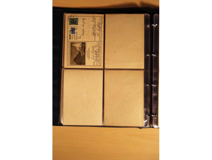 1951, POSTHORN, umfangreiche Sammlung mit einigen hundert Briefen, Karten und Paketkarten in 6 Ordnern inkl. 1 Band Ganzsache