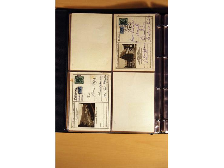 1951, POSTHORN, umfangreiche Sammlung mit einigen hundert Briefen, Karten und Paketkarten in 6 Ordnern inkl. 1 Band Ganzsache
