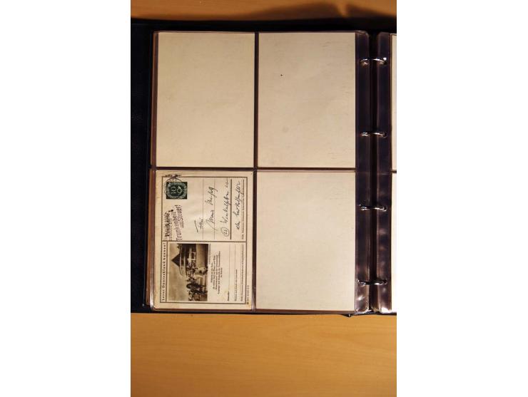 1951, POSTHORN, umfangreiche Sammlung mit einigen hundert Briefen, Karten und Paketkarten in 6 Ordnern inkl. 1 Band Ganzsache