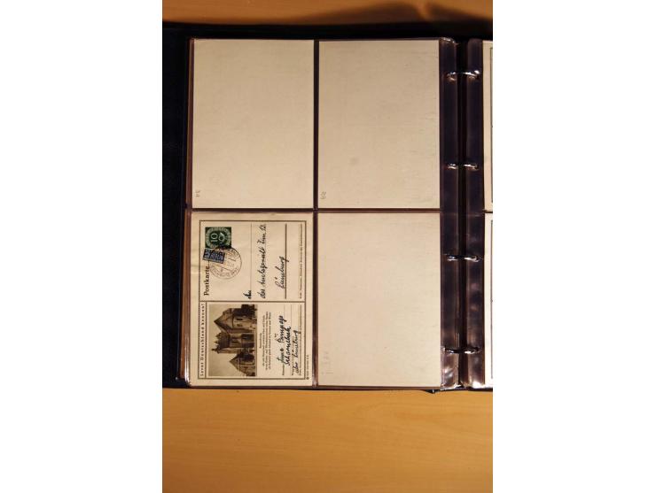 1951, POSTHORN, umfangreiche Sammlung mit einigen hundert Briefen, Karten und Paketkarten in 6 Ordnern inkl. 1 Band Ganzsache