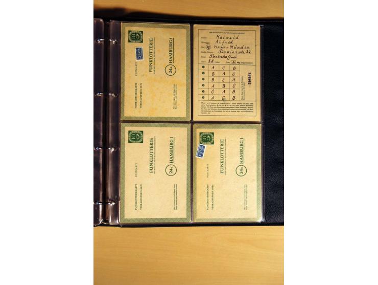 1951, POSTHORN, umfangreiche Sammlung mit einigen hundert Briefen, Karten und Paketkarten in 6 Ordnern inkl. 1 Band Ganzsache
