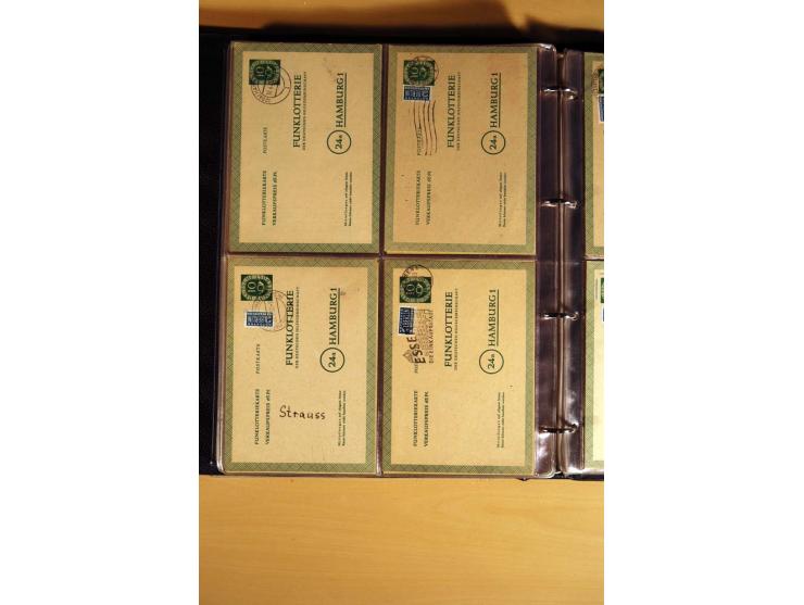 1951, POSTHORN, umfangreiche Sammlung mit einigen hundert Briefen, Karten und Paketkarten in 6 Ordnern inkl. 1 Band Ganzsache