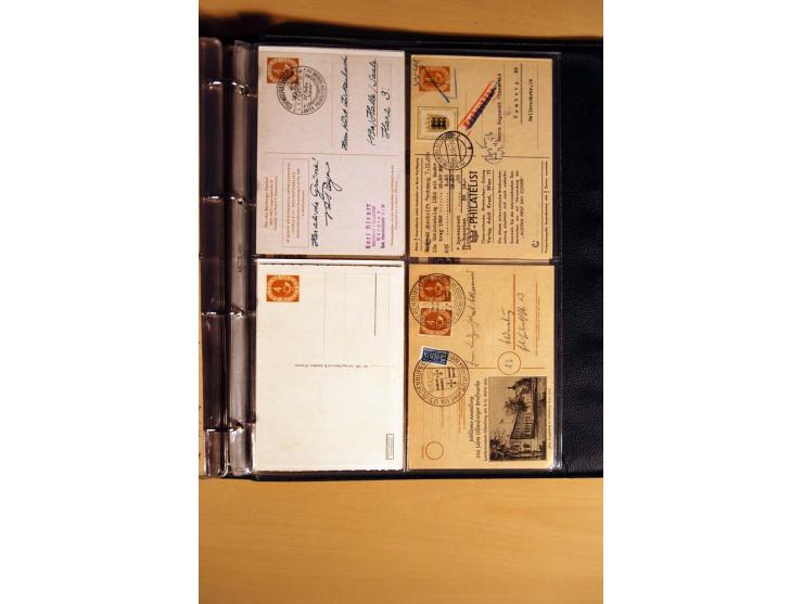 1951, POSTHORN, umfangreiche Sammlung mit einigen hundert Briefen, Karten und Paketkarten in 6 Ordnern inkl. 1 Band Ganzsache