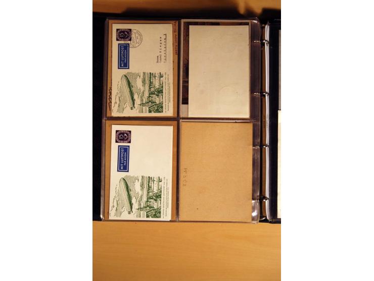 1951, POSTHORN, umfangreiche Sammlung mit einigen hundert Briefen, Karten und Paketkarten in 6 Ordnern inkl. 1 Band Ganzsache