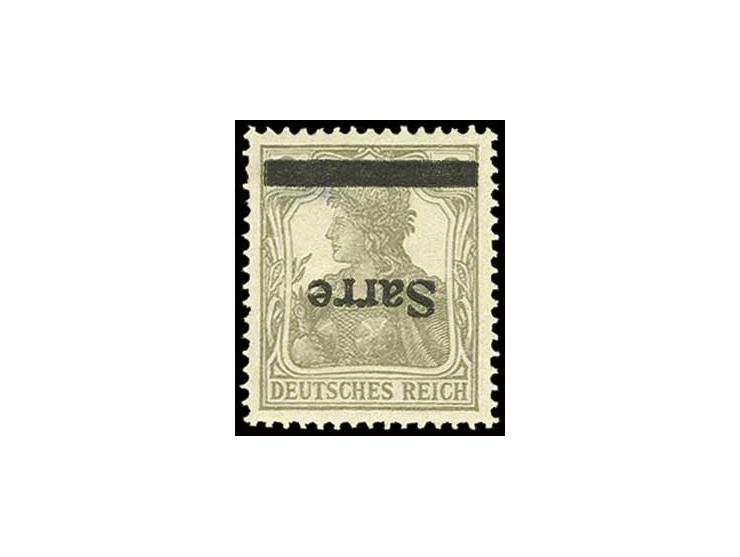Aufdruck Type I: 2 Pfg. mit kopfstehendem Aufdruck, ungebraucht, Pracht, mehrfach sign. und Fotobefund Ney BPP (Mi. 400,-)