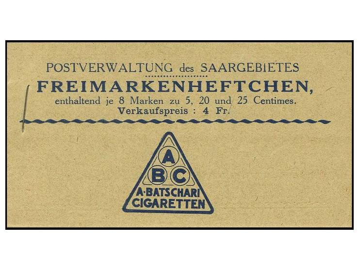 MARKENHEFTCHEN: 1924, Markenheftchen Landschaften, dabei H-Bl. 1 kopfstehend eingeheftet, postfrisch in hervorragender Erhalt