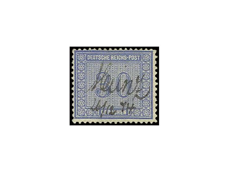 30 Gr. dunkelgraublau mit handschriftlicher Entwertung "Mainz 26/12 74", Pracht, sign. Bühler und Fotobefund Hennies BPP (Mi.