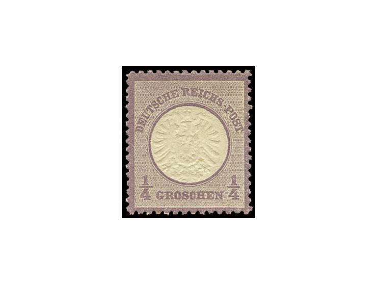 1/4 Gr. grauviolett, farbfrisch und sehr gut geprägt, postfrisch, Pracht (Mi. 300,-)