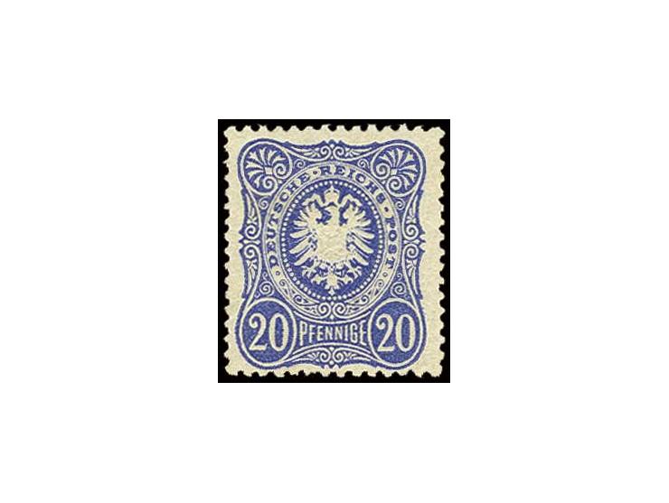 20 Pfge. ultramarin, farbtief und tadellos gezähnt, postfrisch, etwas gummifleckig, sonst einwandfrei, sign. Dr. Oertel (Mi. 