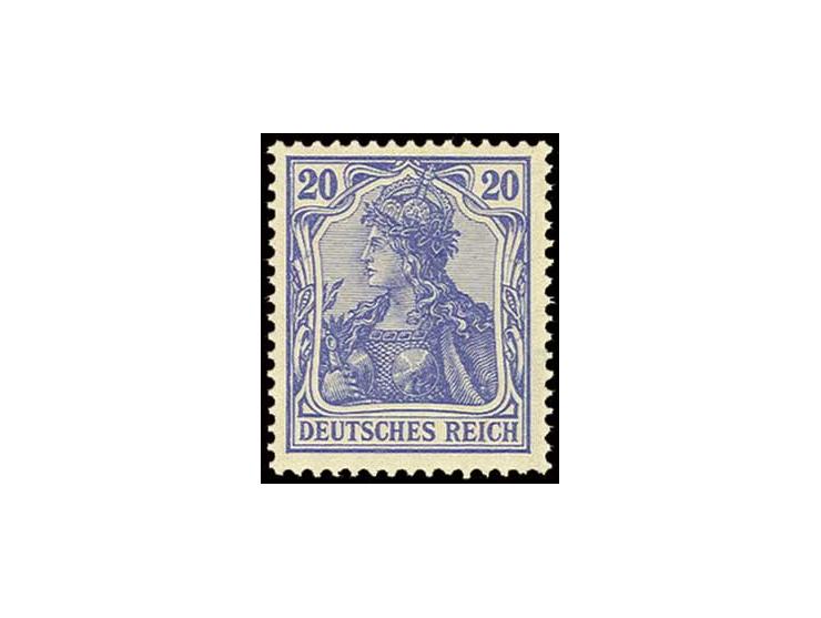20 Pfg. helllilaultramarin, postfrisch, Luxus, sign. Zenker BPP und Fotoattest Jäschke BPP (Mi. 1.200,-)